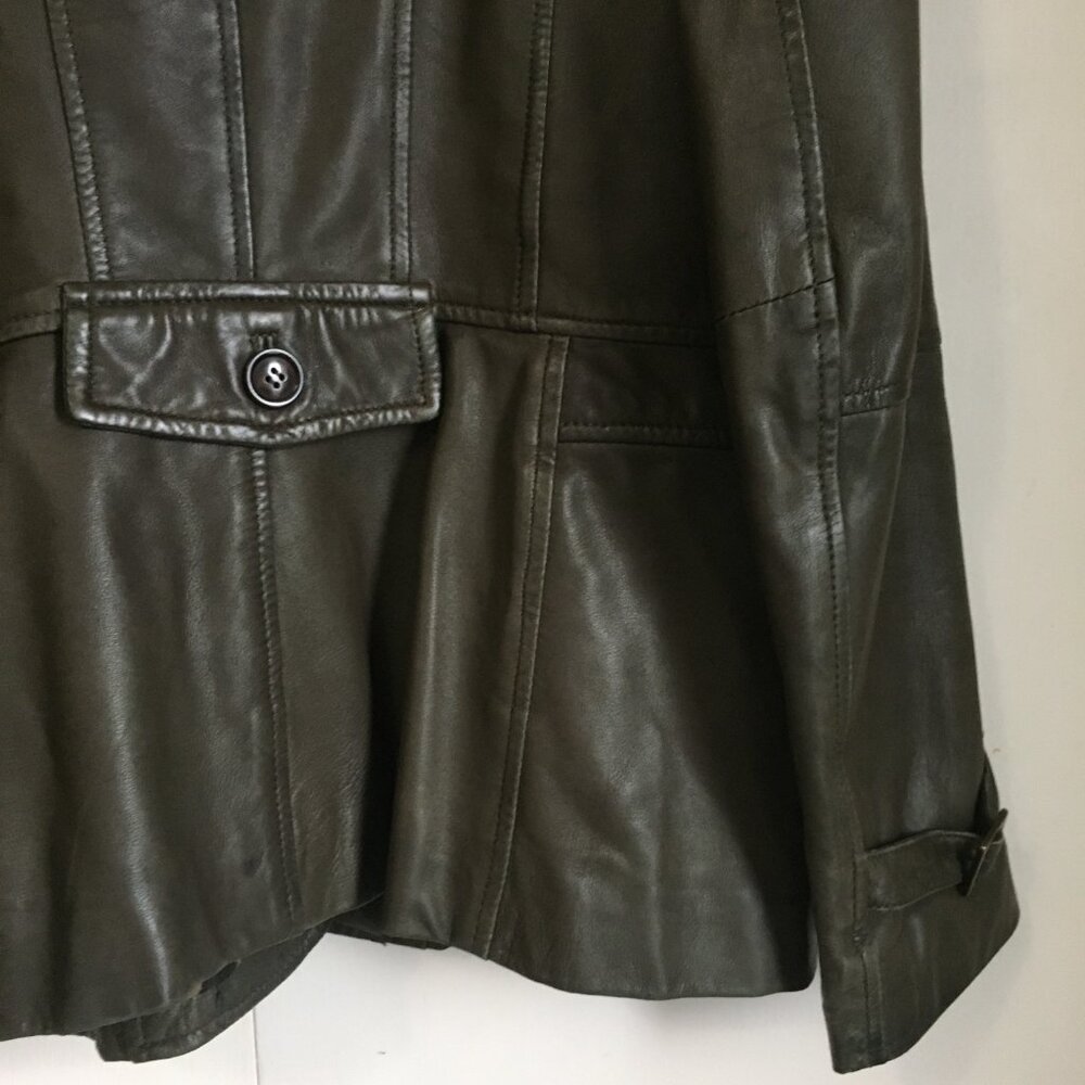 VTG Y2K Danier Leather Field Utility Jacket Earthy Brown S - Picture 8 of 16